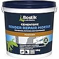 Bostik Cementone Render Repair Mortar, For Durable Repairs & Patching, Ideal for Repairing Weather & Impact Damage, For Interior & Exterior Use, 10kg