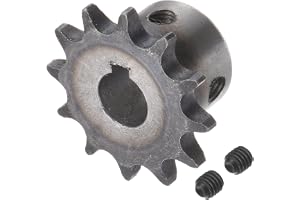 Kozelo Rullkedjehjul 12T 12 mm hål x 3/8 tum uppdelning silverton