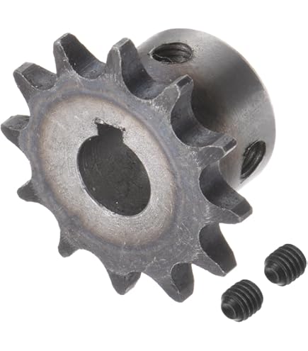 Sourcing Map - Pignon De Renvoi 12 Mm Alésage - 16 Dents - Pas 3/8 - Acier Carbone C45 - Pour Transmission Chaîne