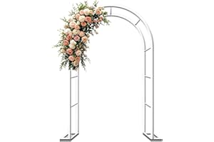 GENERIC Arco Giardino Supporto in Ferro per Rampicanti per Piante E Decorazioni Esterni E Interni, Traliccio Pergolati Pergolato per Matrimonio, Resistente alle Intemperie(White,W200 x H230cm)
