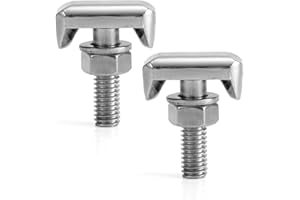 NQEUEPN 2pcs Boulons en T de Borne de Batterie, Boulon de Borne de Batterie Acier Inoxydable Batterie Schrauben Auto pour GM 19116852 & VW6X0-915-138 & 61128373946 & 64740