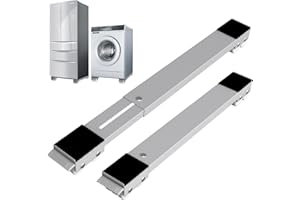 SOLEJAZZ Washing Machine Base with Brake, Movable Adjustable Base for Washer, Dryer, Refrigerator, Load 300kgs, Grey