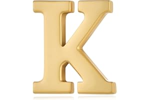 HONEY BEAR 1 Stück Buchstaben Brief Broschen Pins A bis Z, für Herren/Damen Anzug Hemd,Matte Gold