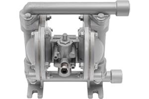 HOARLICN Doppelmembranpumpe, Pneumatik-Membranpumpe Förderhöhe Von Bis Zu 226,38 Fuß Edelstahl Luft Betriebene Chemische Selbst-Pum Membranpumpefür Erdöl-, Chemie-, Elektronik-