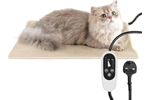 NICREW Pet Heating Pad with Auto Shut Off, Electric Pet Heated Bed Mat for Cats and Dogs, Temperature Adjustable, MET Safety Listed, 40 x 45 cm