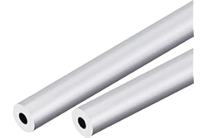TOP-VIGOR 2Pcs 6063 Aluminum Round Tube, 15mm OD 8mm ID 300mm Length Seamless Aluminum Straight Tubing Metal Pipe for Industry DIY Projects