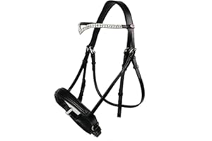 JOHN WHITAKER Whitaker Lynton Leather Snaffle Bridle With Spare Browband (Cob) (Black)