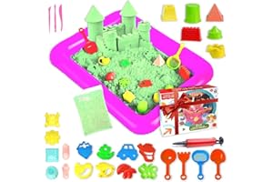 TALENTOYS Kit Box 1000G + 27 Accessori Sabbia Magica per Bambini 3 4 5 Anni Sabbia Magica Sabbia Cinetica Bambini Sabbia Colorata Gioco Bambina Bambino Giochi Creativi Regalo Bambina Bambino - Verde