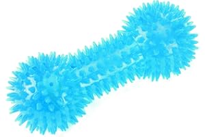 Gor Pets Flex Squeaky Dumbbell Dog Chew Toy Durable 15.5 cm , Assorted colour