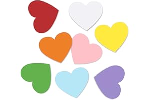 80 pcs Love Shape Cutouts, UNIIDECO Bulletin Board Decorations Cardboard Cut Outs, Classroom Decor Kid Teachers DIY Crafts Projects Supplies, Cardstock Party Decoration for Wall
