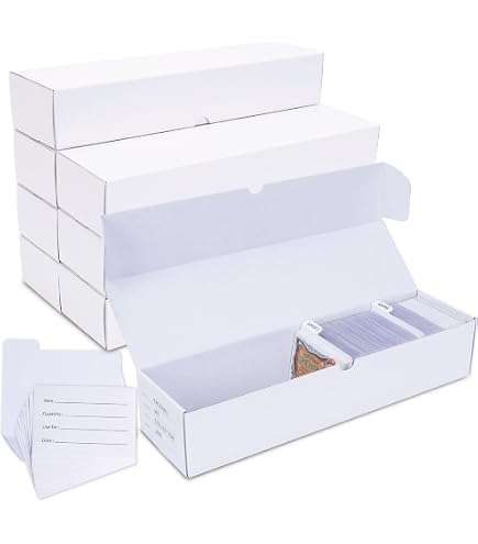 Lot De 8 Boîtes De Rangement Pour Cartes Collection – Capacité 1000 Cartes Chaque, 5 Intercalaires Couleur, 30 Séparateurs Et Étiquettes – Idéal TCG/MTG