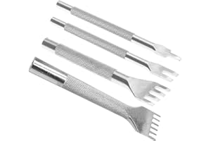 SUPVOX 4MM 1/2/4/6 Punzoni Pelle Cuoio Perforazione per pelletteria Coltello per Pelletteria Foro 4 Pezzi