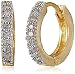 Ava Golden American Diamond Hoop Earrings For Women RS.179.00