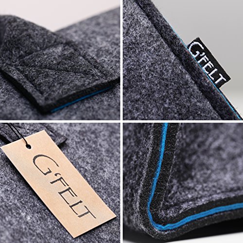 Premium Filztasche von G’FELT – hochwertige und geräumige Einkaufstasche, Aufbewahrung, stabile Kaminholztasche, schicke Freizeit-Tasche oder Badetasche – pflegeleicht, doppelwandig, robust, zweifarbig - 2