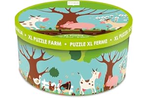Scratch- Tiere 276181111 Puzzle de Sol pour Enfants à partir de 3 Ans Motif Ferme 36 pièces