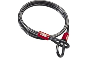 ABUS Cable de lazo Cobra 10 - cable de acero recubierto de plástico - seguridad para accesorios de bicicletas y motos - 5 metros de longitud, 10 mm de grosor