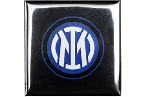 Imán del Inter con logo nuevo negro y azul, 5,5 x 5,5 cm, cuadrado, plastificado, producto oficial
