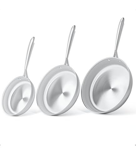 Atma – Edelstahlpfanne 26 cm | Gesunde Bratpfanne ohne Antihaftbeschichtung | 3-Schicht Inox 18/10 | Ohne PFAS & PTFE | Spülmaschinengeeignet & Induktionsgeeignet