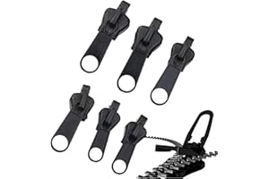 POVANJER Juego de reemplazo de Cremallera: 6 Piezas de reparación de Cremallera Desmontable, Reutilizable, reemplazo fiable de Cremallera, práctico fijador de Cremallera, Duradero