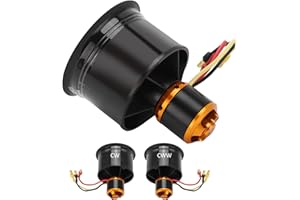 RUIRUIY Ventilateur canalisé avec Moteur, QX‑Motor 50mm EDF Ventilateur canalisé 12 pales avec Moteur sans balais QF2611‑4600KV 3‑4S pour Avion RC(CW)