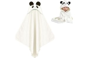 TMRBBesty Accappatoio Neonato,Accappatoio Asciugamano Neonato Bambino,Baby Asciugamano con Cappuccio,Asciugamani Con Cappuccio Per Bambini,Adatto a neonati e bambini 0-3 anni,Modello panda,80x80 cm