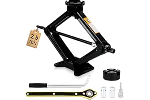 SROCHN Wagenheber 2.5T (2500kg), Universeller Scherenwagenheber, Maximale Höhe bis zu 43cm, Tragbarer Wagenhebersatz für Auto, SUV, MPV und Andere Fahrzeuge