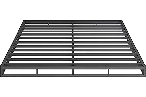 Novilla Rete Letto Matrimoniale 180x200, Struttura Letto a Doghe in Legno, Spazio di Archiviazione Sotto al Letto, Facile da Montare, Adatto per Molti Tipi di Letti e Materassi, Nero
