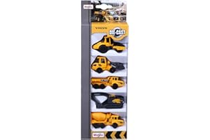 MAISTO Tobar-1/72 Fresh Metal-Blister de 5 camions de chantier Volvo Auto Coche, Color Amarillo, Small (MayCheong Group M12375)