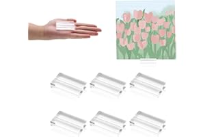 Fisynug 6 Stück Acryl Tischkartenhalter, Transparenter Kartenhalter Fotohalter Postkartenhalter für Hochzeiten Partys, Tischnummernhalter, Menühalter für Restaurants(50 x 30 x 10 mm)