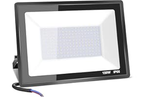 Ankishi 150W LED Floodlight, IP66 Waterproof Security Lights, Super Bright Lights LED 15000LM Outdoor Light, 6500K Daylight White Wall Light for Garden, Patio, Backyard, Front Yard, Garage