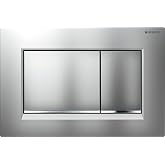 Geberit Sigma 30 control plate (for 2 quantity rinsing, front start, plate + keys matte chrome, striped chrome) 115883JQ1,