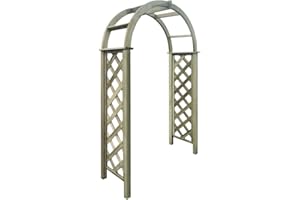 Festnight Pergolato Arco a Traliccio Porta in Legno Verde di Pino Impregnato per Pianti da Giardino per Esterno 110 x 30 x 230 cm