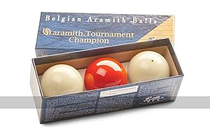 Set of Aramith Tournament Champion Billiard Balls (with Spot White, 2 and 1/16 inch, 52.5mm)