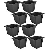 My-goodbuy24 Pflanzkasten für Paletten - 8 Stück Eckig - Blumenkästen Kunststoff Einsatz für Europlatten Deko Garten…