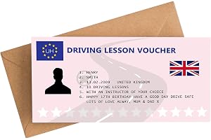 DRIVING LESSON VOUCHER - 17th birthday gift, Gift voucher