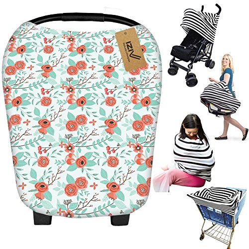 iZiv Ultrasoft 4-in-1 Multi-uso Cotone del Bambino Copertura di Sede/Copertura di Cura/Carrello Copertina/Infinity Sciarpa Regalo per Bambino (Colore-4)