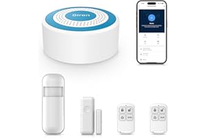 XNH 5 Pezzi Sistema di Allarme, Antifurto, Allarme Casa senza Fili con Avvisi APP, Sensori Porta e Finestra, Rilevatore di Movimento, Telecomandi, Compatibile con Alexa e Google Assistant
