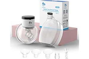 Bellababy Tiralatte Elettrico Indossabile Mani Libere, Display LCD Touchscreen, 4 Modalità e 9 Livelli, Flange da 24 mm, Inserto da 17mm, 19mm e 21mm,1 Pezzo