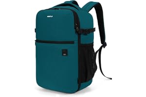 ECOHUB Reseryggsäck Handbagage Ryanair EasyJet, Under-Sätet Flyg Ryggsäck, Återvunnen PET Vattentät Kabinväska, Laptopryggsäck med Flera Fickor Dam och Herr, 45x36x20cm