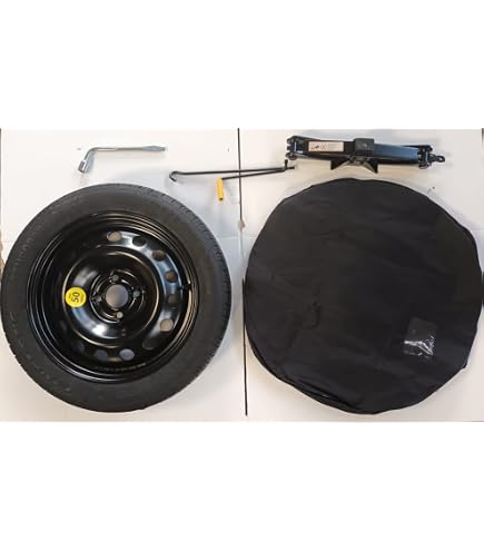 D'ANGELO 1988 Kit Ruotino Di Scorta 18" 145/80R18 Con Cric, Chiave E Sacca - Per MG HS, VW Tiguan, Audi Q3