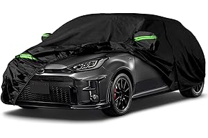 JUDANNA Telo Copriauto Impermeabile Compatibile con 2011-2024 Toyota Yaris Vitz, Telo Copri Auto, Copertura Auto Per Esterno protezione da sole, neve, pioggia, polvere con cerniera e fasce antivento