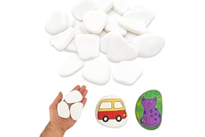 YceLon 15 Stück Flache Steine zum Bemalen, 3-8 cm Natürliche Kieselsteine für DIY Kunst und Malprojekte, Ideal für Kinder und Erwachsene Steine zum bemalen
