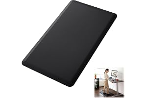 Anti-trötthetsmatta, 44 x 71 cm, anti-trötthet, dörrmatta, halkfri, 1,2 cm tjock ergonomisk jordningsmatta, arbetsplatsmatta, kökslöpare för ståarbetsplatser, kontor, hus, diskbänk, verkstad