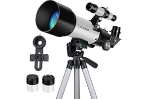 CELTICBIRD Télescope pour Enfants débutants, Ouverture de 70 mm, télescope astronomique réfracteur de 400 mm pour Adultes et étudiants （Gris）