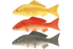 Gresorth 3 Pack Künstlich Rot Schwarz Gold Karpfen Sammlung Fälschung Fisch Zuhause Party Dekoration
