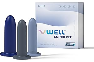 INTIMD VWELL Super FIT Extra Large XL Silicone Pelvic Floor Dilator Exerciser Trainer Set with Active Technology (3 Kit System)
