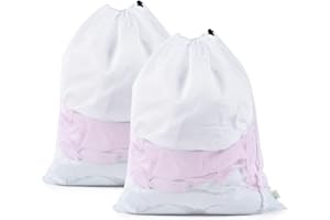 OTraki Wäschesäcke XXL, 50x60cm Wäschenetz Groß, Wäschebeutel Reise mit Kordelzug, Wiederverwendbare Wäschenetz für Waschmaschine, Wäschebeutel Schmutzwäsche für College Wohnheim und Wohnung (2 Pack)