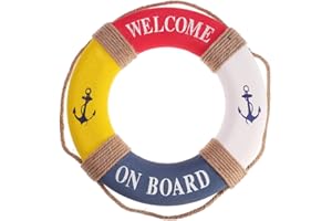 Holibanna Hanging Foam Lifebuoy Decoration Nautical Lifebuoy Ring Wall Welcome Mediterranean Style Crafts