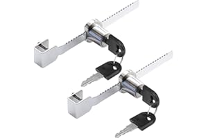 ZiYuya 2pcs Reptile Vivarium Look Terrarium Showcase Lock Display Cabinet Lock Sliding Glass Door Lock Ratchet Lock with Key Alike