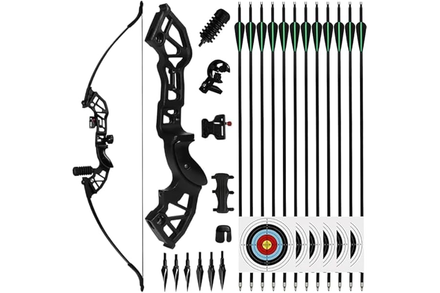 NorthSpoor 40lbs Archery Recurve Bows Set,Bow and Arrow Adults,Takedown Right Hand Bow with Target Paper Suitable for Outdoor Practice